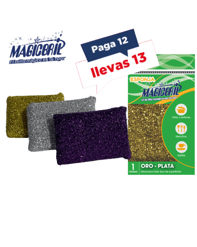 Esponja Magicbril Oro Plata...